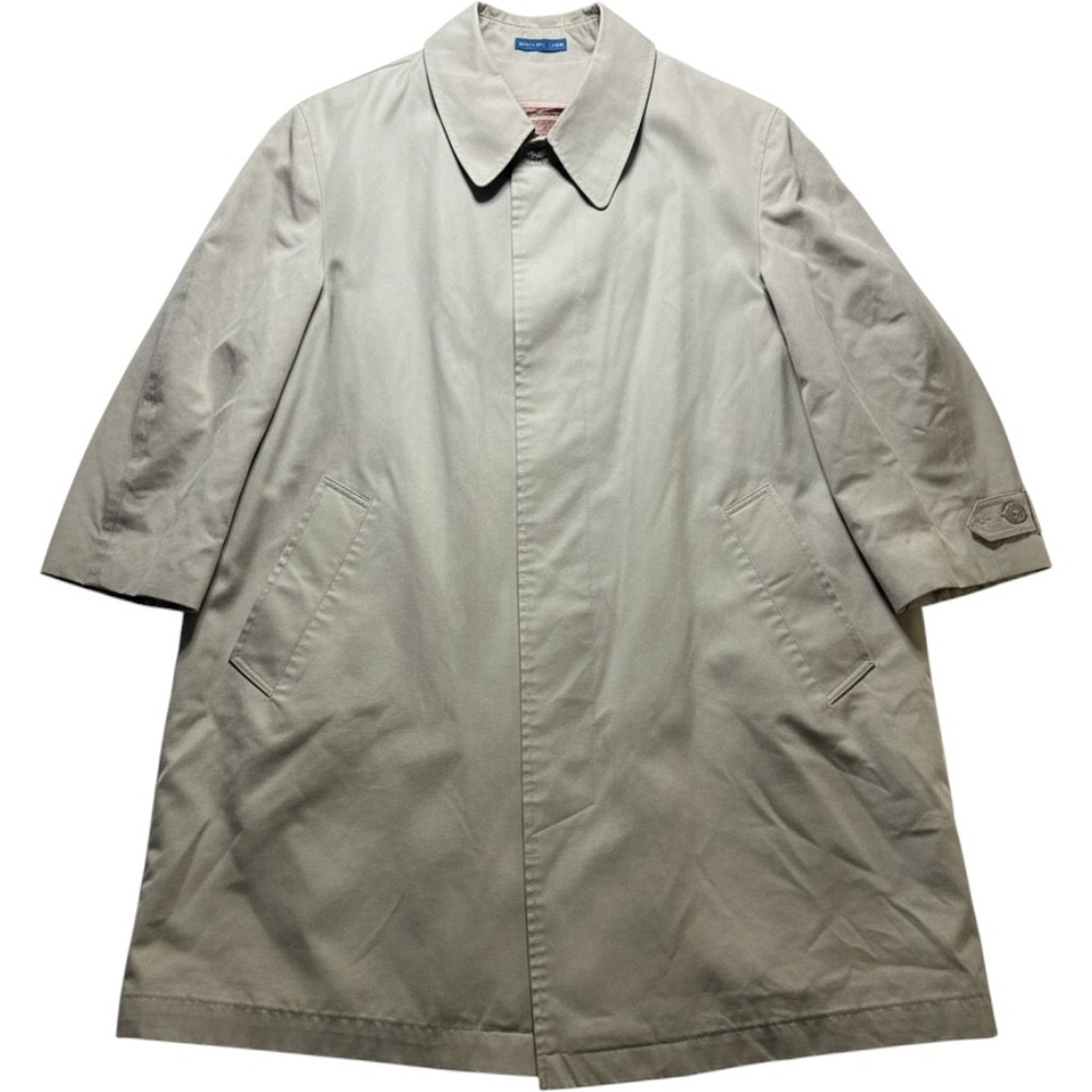 Towncraft Trench Coat Mens 48 Beige Tan‎ Zip Out Plaid Liner Car Coat Mid Length